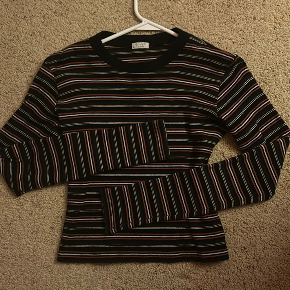 John galt brandy melville striped fitted long sleeve